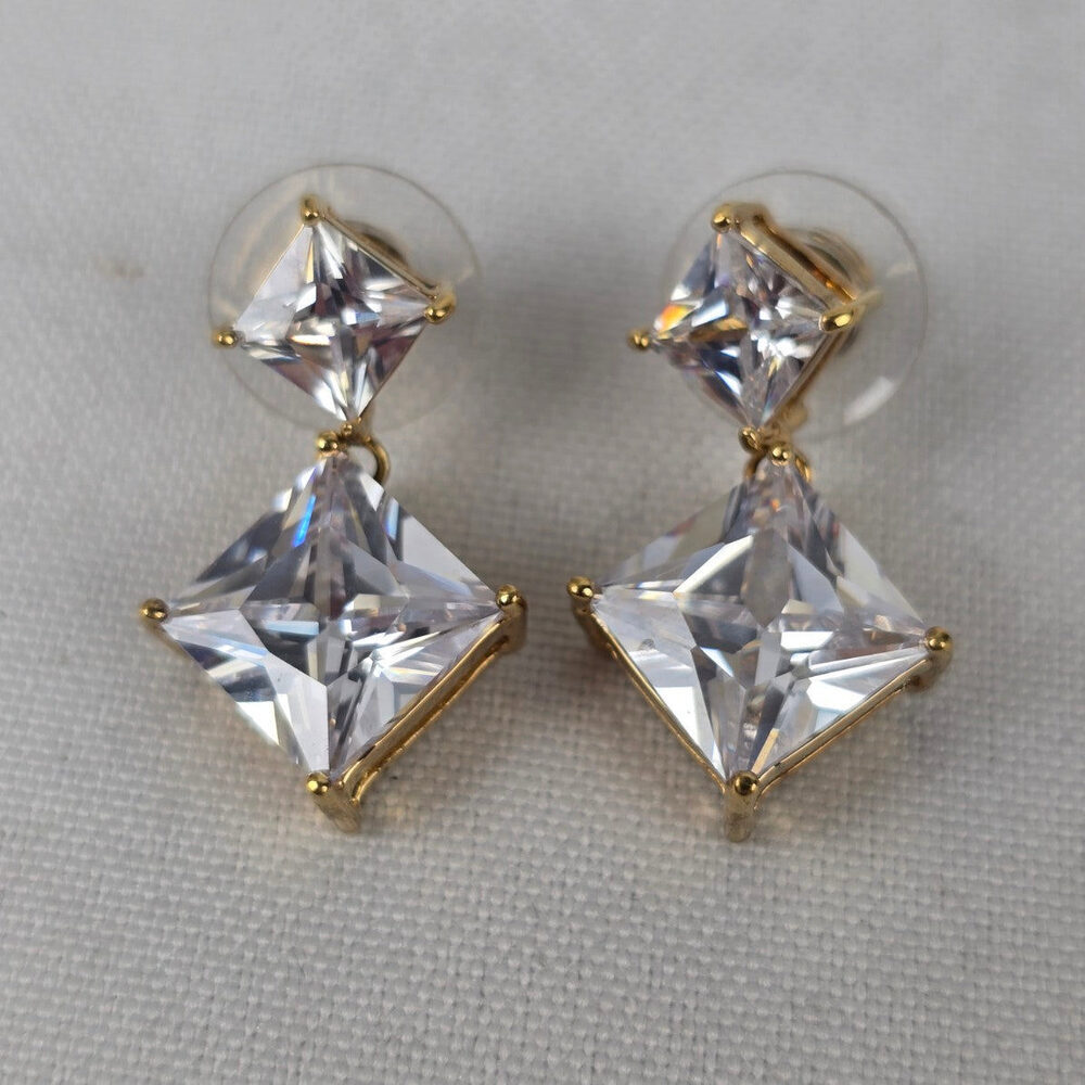 Fifth Avenue Collection Gold Tone Cubic Zirconia Earrings